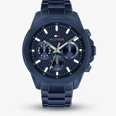 Tommy Hilfiger Blue PVD Stainless Steel Multi-function Men's Watch